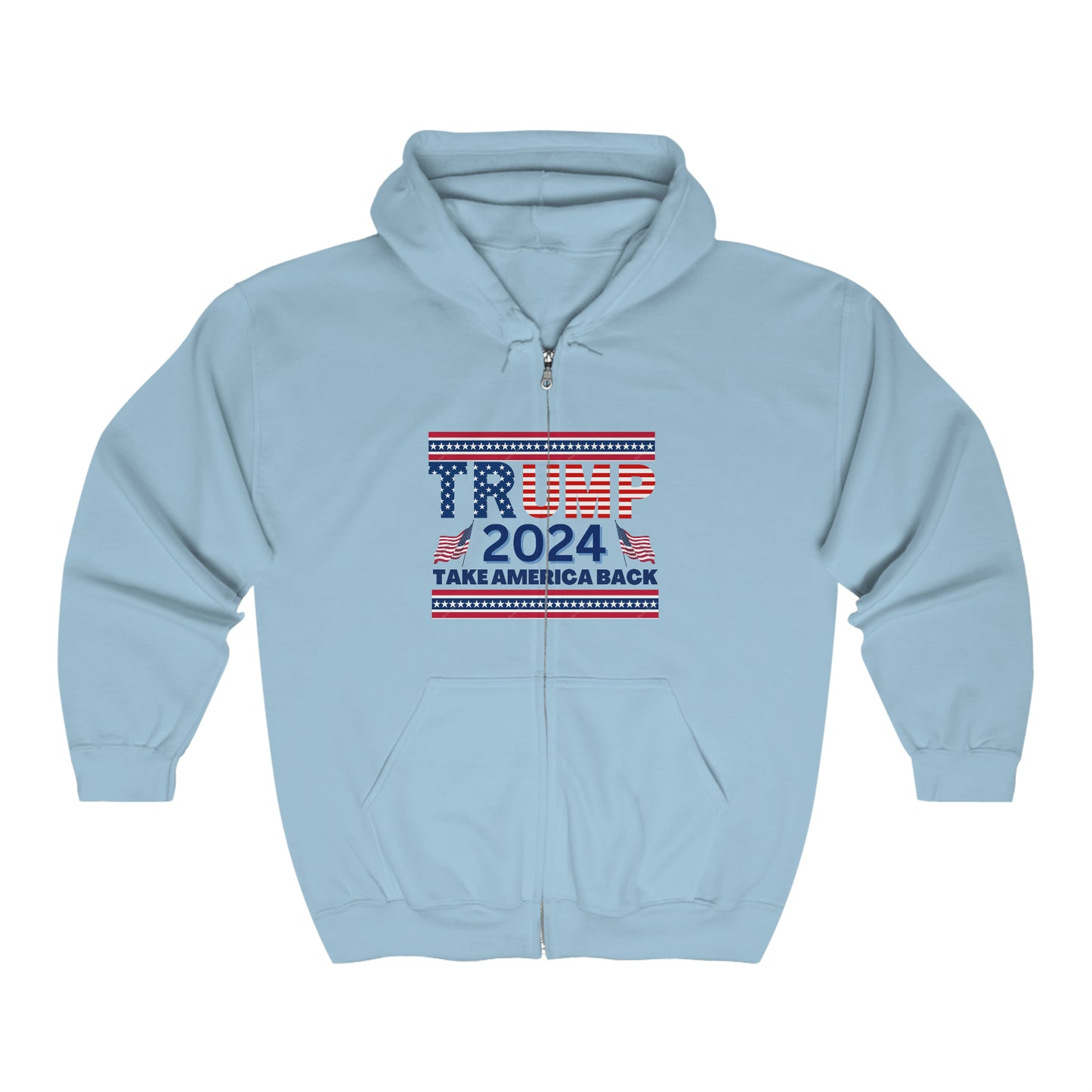 Trump 2024 Take America Back Zip Hoodie Sweatshirt