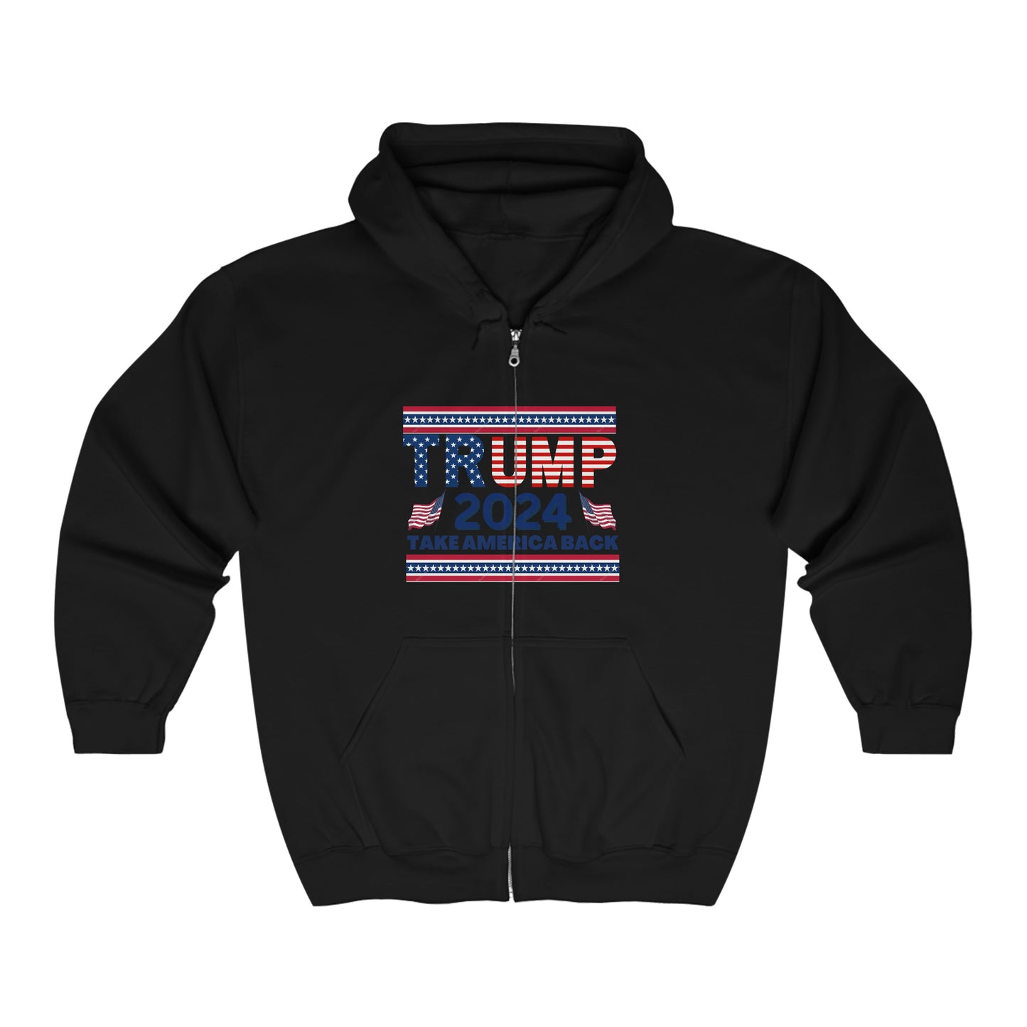 Trump 2024 Take America Back Zip Hoodie Sweatshirt