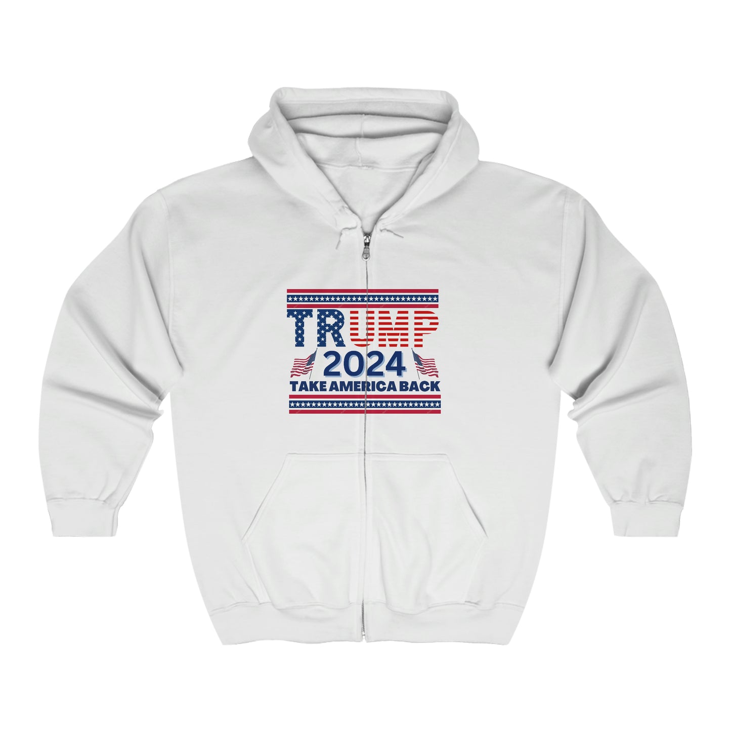 Trump 2024 Take America Back Zip Hoodie Sweatshirt