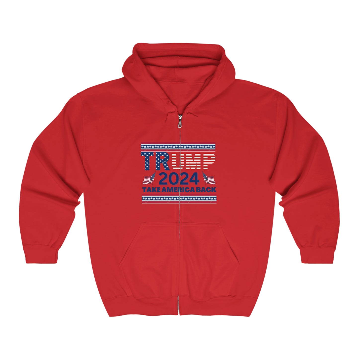 Trump 2024 Take America Back Zip Hoodie Sweatshirt